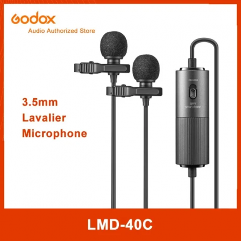 Godox LMD-40C Lavalier-mikrofon Wired 3.5mm Mic für Smartphone Computer Vlog DSLR Camcorder Audio für Interview Meeting Live-Streaming