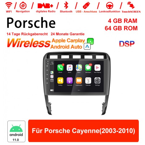 9 Zoll Android 11.0 Autoradio / Multimedia 4GB RAM 64GB ROM Für Porsche Cayenne(2003-2010)