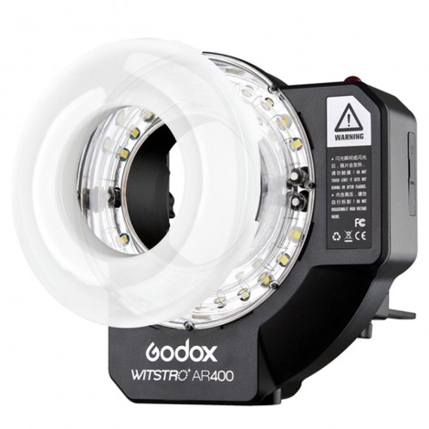 Godox AR400 400W Li-Ionen Akku professionelle Makro LED Ring Blitz Speedlite + 2 in 1 LED Videolicht 5600K