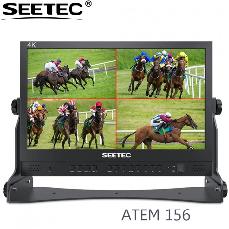 SEETEC ATEM156 15,6 Inch Live Streaming Broadcast Direktor Monitor mit 4 HDMI Eingang Ausgang Quad Split Display für ATEM Mini