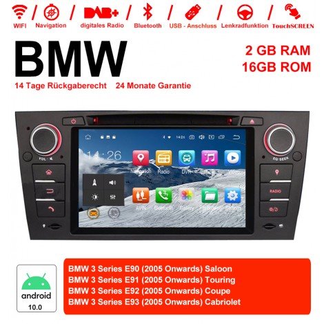 Android 10.0 Quad-core 2G RAM 16G flash Car DVD Player Radio für BMW 3 Series E90 E91 E92 E93