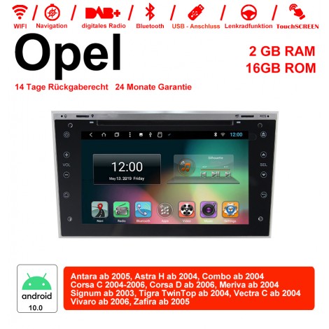 7 Zoll Android 10.0 Autoradio / Multimedia 2GB RAM 16GB ROM für Opel Astra H Vectra Corsa Zafira Antara Combo Meriva Signum