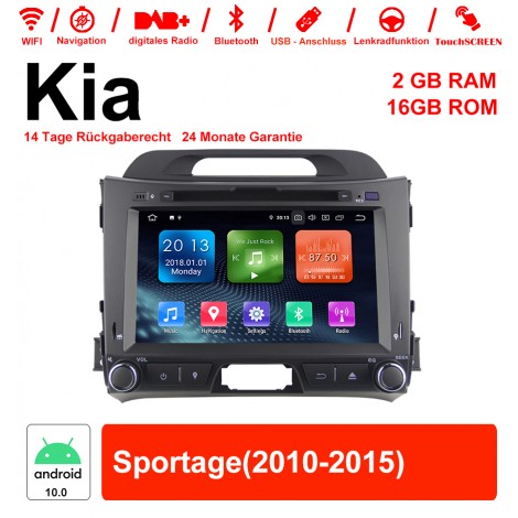 8 Zoll Android 10.0 Autoradio / Multimedia 2GB RAM 16GB ROM Für Kia Sportage 