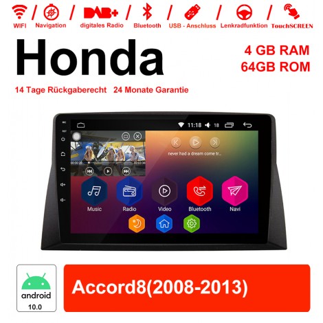 10.1 Zoll Android 10.0 Autoradio / Multimedia 4GB RAM 64GB ROM Für Honda Accord8 Mit WiFi NAVI Bluetooth USB
