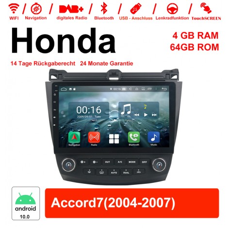 10.1 Zoll Android 10.0 Autoradio / Multimedia 4GB RAM 64GB ROM Für Honda Accord7 Mit WiFi NAVI Bluetooth USB