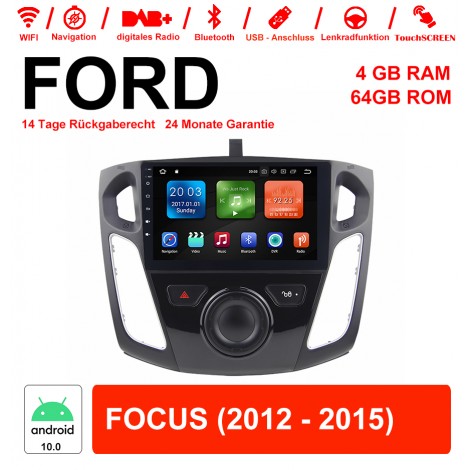 9 Zoll Android 10.0 Autoradio / Multimedia 4G RAM 64GB ROM für Ford FOCUS(2012-2015)
