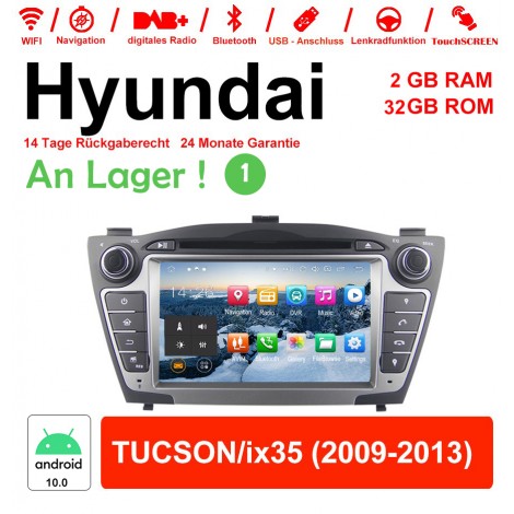 7 Zoll Android 10.0 Autoradio / Multimedia 2GB RAM 32GB ROM Für Hyundai TUCSON/ix35 Mit WiFi NAVI Bluetooth USB