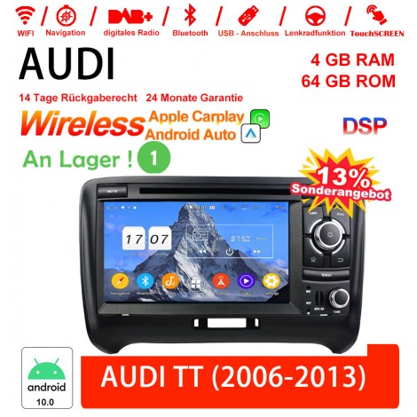 7 Zoll Android 12.0 Autoradio / Multimedia 4GB RAM 64GB ROM Für AUDI TT Mit WiFi NAVI Bluetooth USB Built-in Carplay / Android Auto