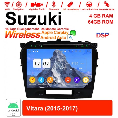 10,1 Zoll Android 12.0 Autoradio / Multimedia 4GB RAM 64GB ROM Für Suzuki Vitara 2015-2017 Mit WiFi NAVI Bluetooth USB