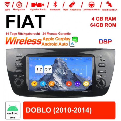 6.1 Zoll Android 12.0 Autoradio/Multimedia 4GB RAM 64GB ROM Für FIAT DOBLO Mit WiFi NAVI Bluetooth USB