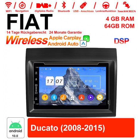 7 Zoll Android 12.0 Autoradio / Multimedia 4GB RAM 64GB ROM Für FIAT Ducato  Mit WiFi NAVI Bluetooth USB