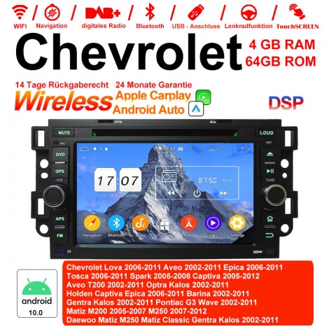 7 Zoll Android 12.0 Autoradio / Multimedia 4GB RAM 64GB ROM  Für Chevrolet Holden Tosca Spark Optra Kalos Aveo Mit WiFi NAVI Bluetooth USB