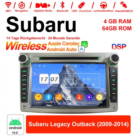7 Zoll Android 12.0 Autoradio / Multimedia 4GB RAM 64GB ROM Für Subaru Legacy Outback 2009-2014 Mit WiFi NAVI Bluetooth USB
