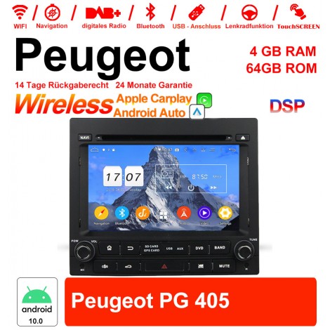 7 Zoll Android 12.0 Autoradio/Multimedia 4GB RAM 64GB ROM Für PEUGEOT PG 405 Mit WiFi NAVI Bluetooth USB
