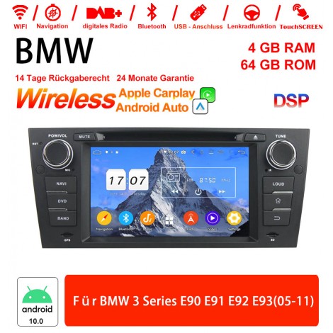 7" Android 12.0 Autoradio 4GB RAM 64GB ROM Für 3 Serie BMW E90 E91 E92 E93 2005-2011 Built-in Carplay / Android Auto