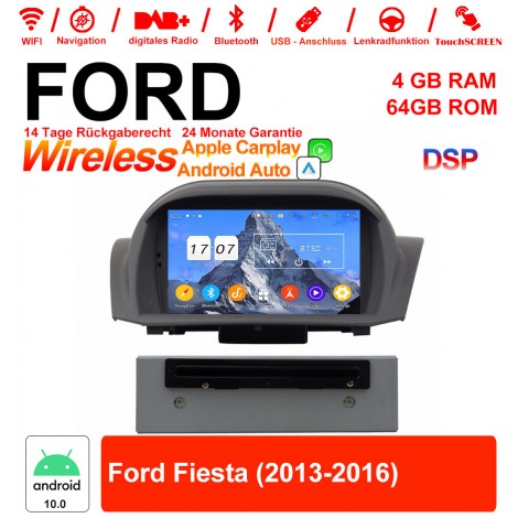 7 Zoll Android 12.0 Autoradio / Multimedia 4GB RAM 64GB ROM Für Ford Fiesta 2013-2016 Mit WiFi NAVI Bluetooth USB