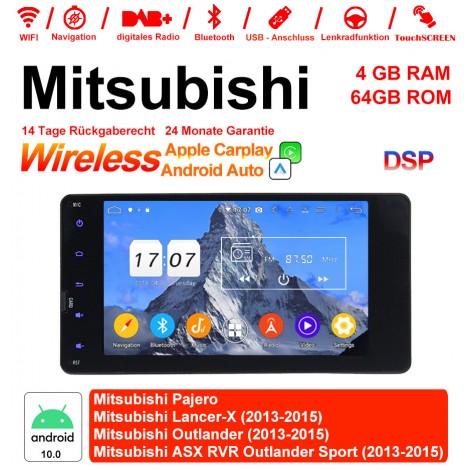 7 Zoll Android 12.0 Autoradio / Multimedia 4GB RAM 64GB ROM Für Mitsubishi Pajero Lancer-X Outlander ASX RVR Outlander Sport  Built-in CarPlay / Android Auto