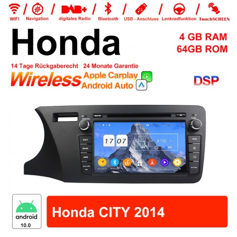 8 Zoll Android 12.0 Autoradio / Multimedia 4GB RAM 64GB ROM Für Honda CITY 2014 Mit WiFi NAVI Bluetooth USB