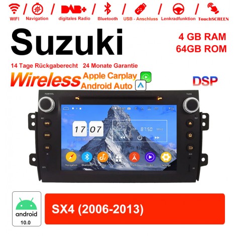 8 Zoll Android 12.0 Autoradio / Multimedia 4GB RAM 64GB ROM Für Suzuki SX4 2006-2013 Mit WiFi NAVI Bluetooth USB