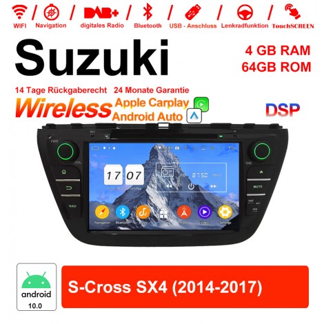 8 Zoll Android 12.0 Autoradio / Multimedia 4GB RAM 64GB ROM Für Suzuki S-Cross SX4 2014-2017 Mit WiFi NAVI Bluetooth USB