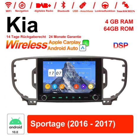 8 Zoll Android 12.0 Autoradio / Multimedia 4GB RAM 64GB ROM Für Kia Sportage 2016 2017 Mit WiFi NAVI Bluetooth USB