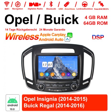 8 Zoll Android 12.0 Autoradio / Multimedia 4GB RAM 64GB ROM Für Buick Regal / Opel Insignia 2014 2015  Mit WiFi NAVI USB