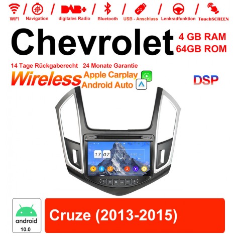 8 Zoll Android 10.0 Autoradio / Multimedia 4GB RAM 64GB ROM Für Chevrolet Cruze 2013 2014 2015 Mit WiFi NAVI Bluetooth USB