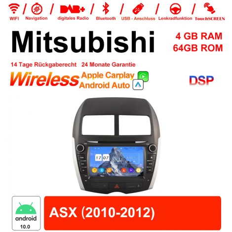8 Zoll Android 12.0 Autoradio / Multimedia 4GB RAM 64GB ROM Für Mitsubishi ASX 2010-2012 Built-in CarPlay / Android Auto