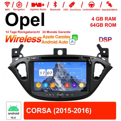 8 Zoll Android 12.0 Autoradio / Multimedia 4GB RAM 64GB ROM Für Opel CORSA Mit WiFi NAVI USB