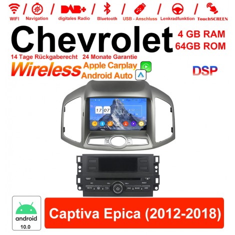 8 Zoll Android 10.0 Autoradio / Multimedia 4GB RAM 64GB ROM Für Chevrolet Captiva Epica 2012-2018 Built-in Carplay / Android Auto