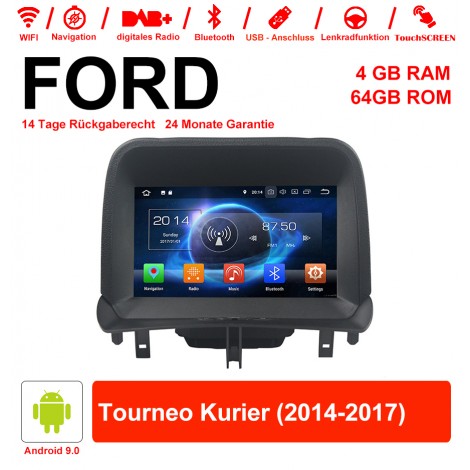 8 Zoll Android 12.0 Autoradio / Multimedia 4GB RAM 64GB ROM Für Ford Tourneo Kurier 2014-2017 Mit WiFi NAVI Bluetooth USB