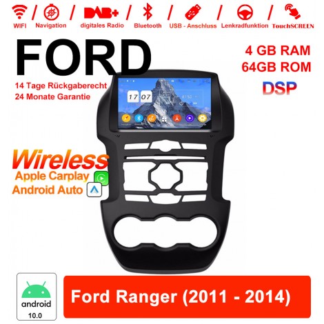 8 Zoll Android 12.0 Autoradio / Multimedia 4GB RAM 64GB ROM Für Ford Ranger 2011-2014 Built-in Carplay / Android Auto