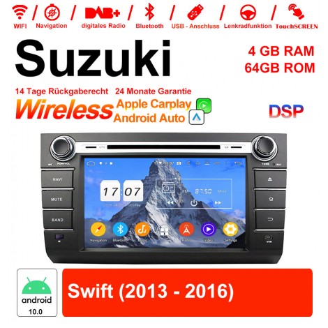 8 Zoll Android 12.0 Autoradio / Multimedia 4GB RAM 64GB ROM Für Suzuki Swift 2013 2014 2015 2016 Mit WiFi NAVI Bluetooth USB