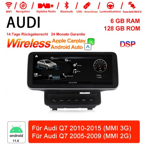 Qualcomm Snapdragon 662 8 Core Android 11 4G LTE Autoradio/Multimedia 6GB RAM 128GB ROM Für AUDI Q7 2005-2009(MINI 2G)/AUDI Q7 2010-2015(MINI 3G)