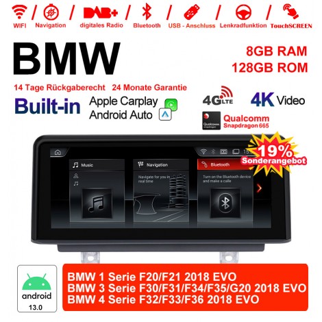 8.8 Zoll Qualcomm Snapdragon 625 8 Core Android 13.0 4G LTE Autoradio / Multimedia USB WiFi Carplay Für BMW F20/F21 F30/F31/F34/F35/G20 F32/F33/F36