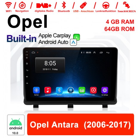 9 Zoll Android 10.0 Autoradio / Multimedia 4GB RAM 64GB ROM Für Opel Antara  2006-2017 Mit DSP Built-in Carplay Android Auto