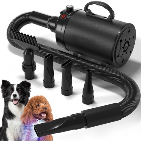 hundefön Hundetrockner 4.5 PS / 3200 W Blower hundefön mit Einstellbarer Geschwindigkeit Hundepflege-Trockner-Gebläse