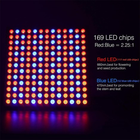 Roleadro 75w LED Pflanzen Grow lampe mit Rot Blau Licht für Pflanzen Wachstum im Gewächshaus