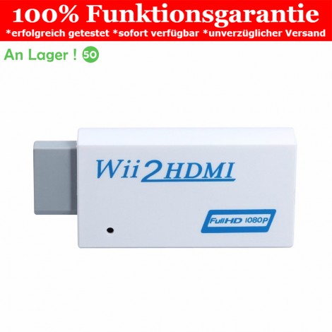 Wii auf HDMI Adapter Konverter Stick Upskaler auf 720p und 1080p Full HD TV