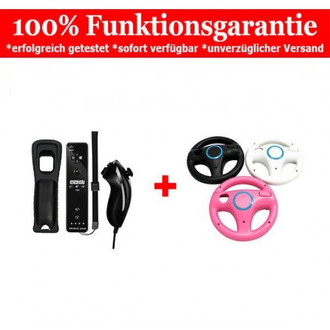 Eingebauter Motion Plus Wireless Remote Gamepad Controller mit Rennspiel Lenkrad Für Nintendo Wii