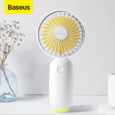 Baseus Protable Handheld Fan 3-Speed Mini USB Aufladbare Fan mit 1500mAh Power Batterie Ruhigen Desktop Persönliche Kühlung fan