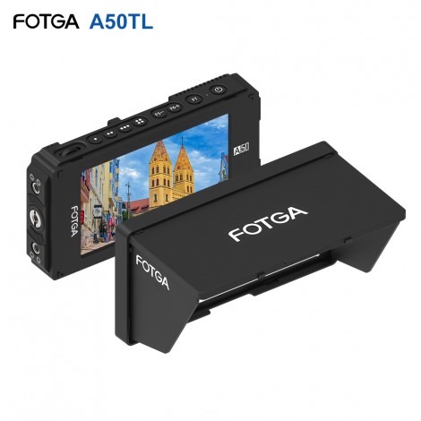 FOTGA A50TL 5 Zoll FHD IPS Vedio Monitor Auf-kamera Feld Monitor 1920*1080 Touchscreen Dual NP-F Batterie platte für 5D III IV A7 A7R A7S II III GH5