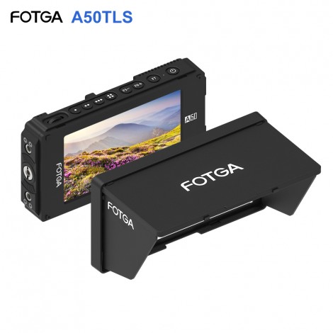 FOTGA A50TLS 5 Zoll FHD Video Auf-kamera Monitor für A7S II GH5 IPS Touchscreen HDMI Eingang/Ausgang 3D LUT Dual NP-F Batterie Platte