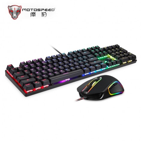 Motospeed CK888 NKRO Mechanische Gaming Tastatur + Maus Combo