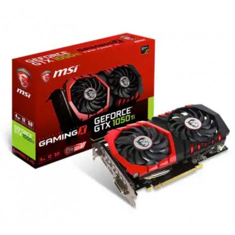MSI NVIDIA GeForce GTX 1050 Ti GAMING X 4G Grafikkarte 1290 - 1493MHz 128 Bit GDDR5 PCI-E 3,0