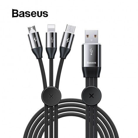 Baseus Magnetic Storage Car Stying 3 in 1 USB Cable