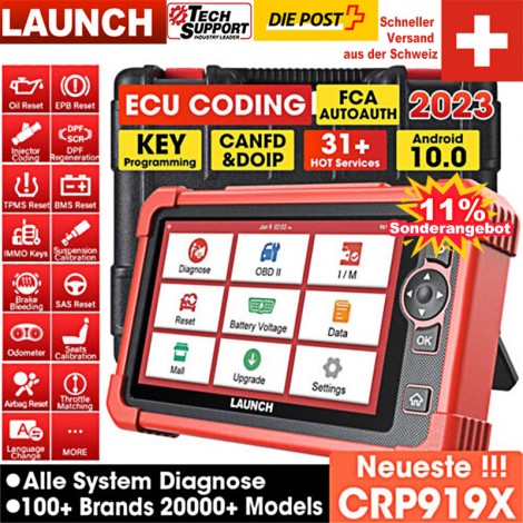 2024 LAUNCH X431 CRP919X Profi KFZ OBD2 Diagnosegerät Alle System ECU Key Coding TPMS Auto Diagnose Werkzeuge OBD2 Scanner