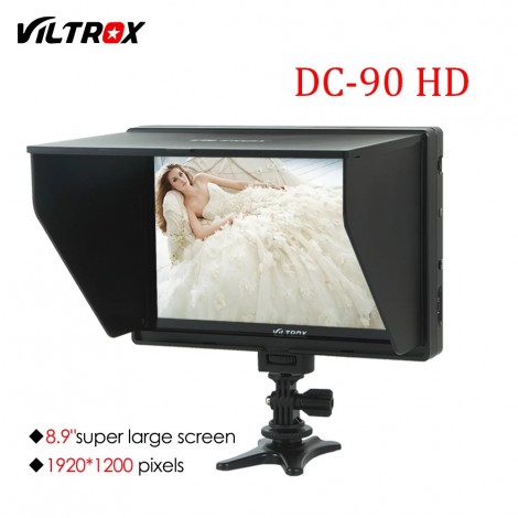 Viltrox DC-90HD 8.9'' Kamera Video Monitor Display Clip-auf IPS LCD HDMI AV Eingang 1920x1200 Pixel für Canon Nikon Sony DSLR BMPC