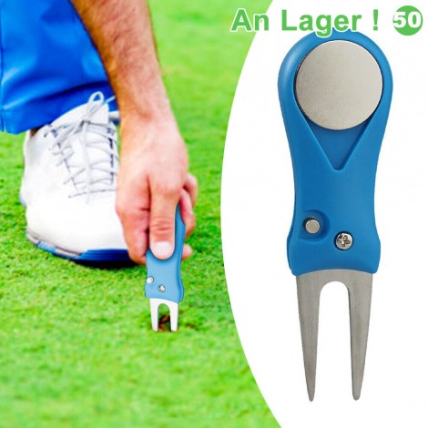 1 Pcs Stahl Golf Divot Reparatur Switchblade Werkzeug Pitch Nut Reiniger Golf Pitchfork Golf Zubehör Putting Green Gabel