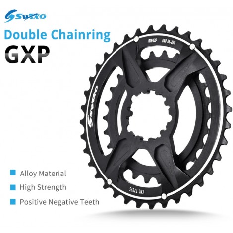 SWTXO Mountainbike GXP Doppel Kettenblatt 36T-26T/38T-28T Fahrrad Krone für SRAM XO1 X1 GX XO X9 Fahrrad Kurbel Kette Rad